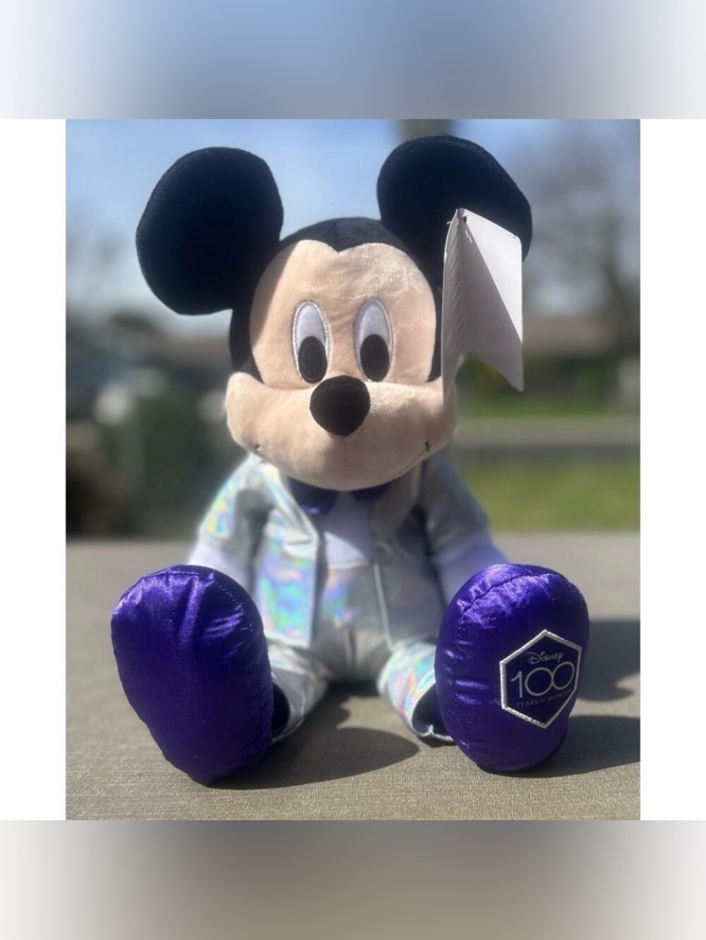 Mickey Mouse Plush NEW Disney 100 Years of Wonder Platinum Anniversary 17"
